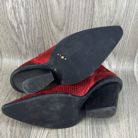 Free People X Jeffrey Campbell Matternhorn Western Red Snakeskin Boots - Picture 10 of 11